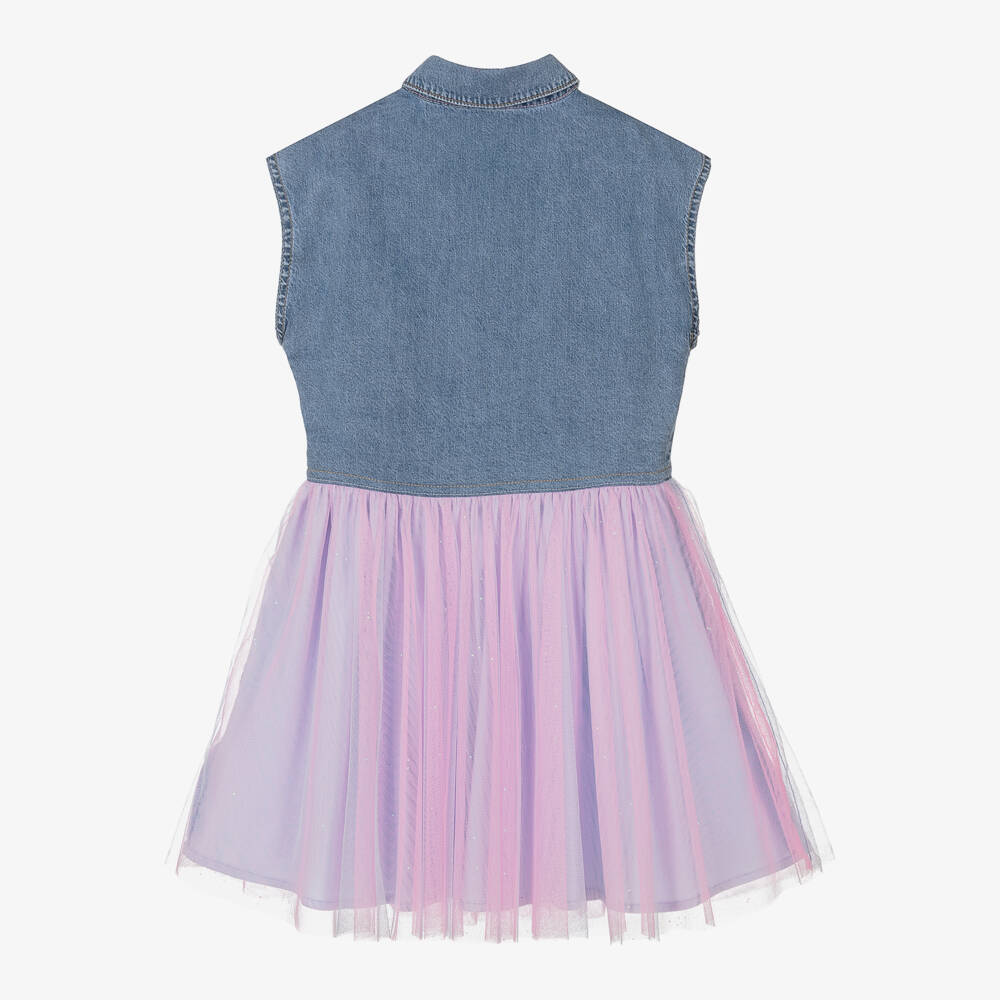 Billieblush-طقم بناتي من الدنيم والتول اللامع | Childrensalon Outlet