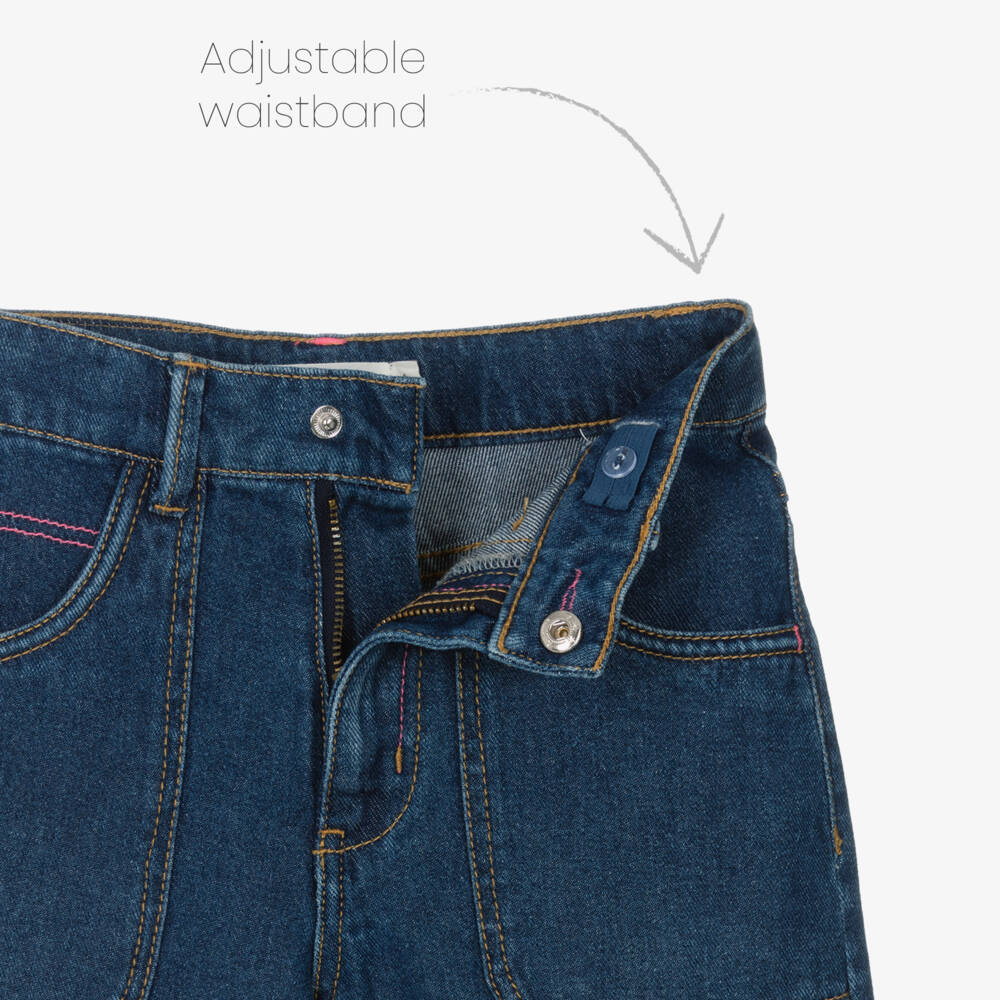 Billieblush-Girls Denim Heart Patch Jeans | Childrensalon Outlet