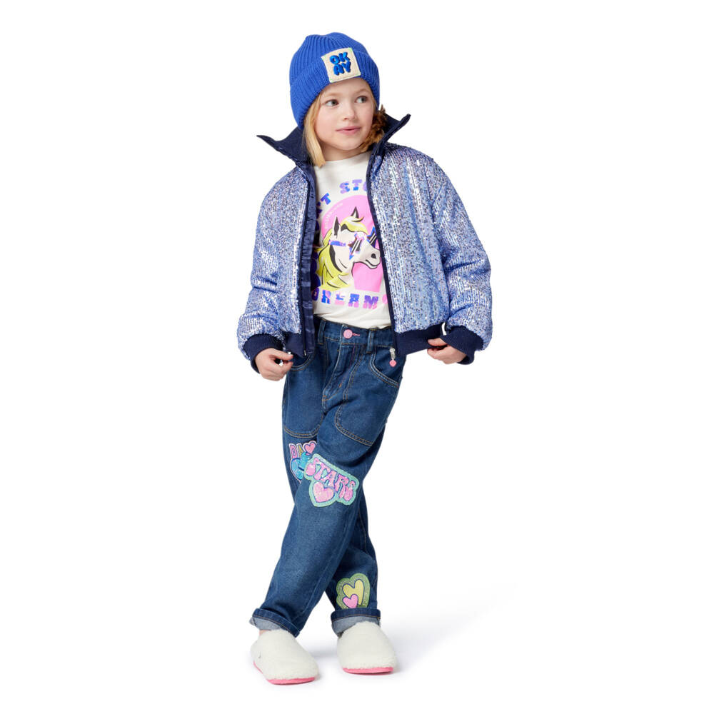 Billieblush-Girls Denim Heart Patch Jeans | Childrensalon Outlet