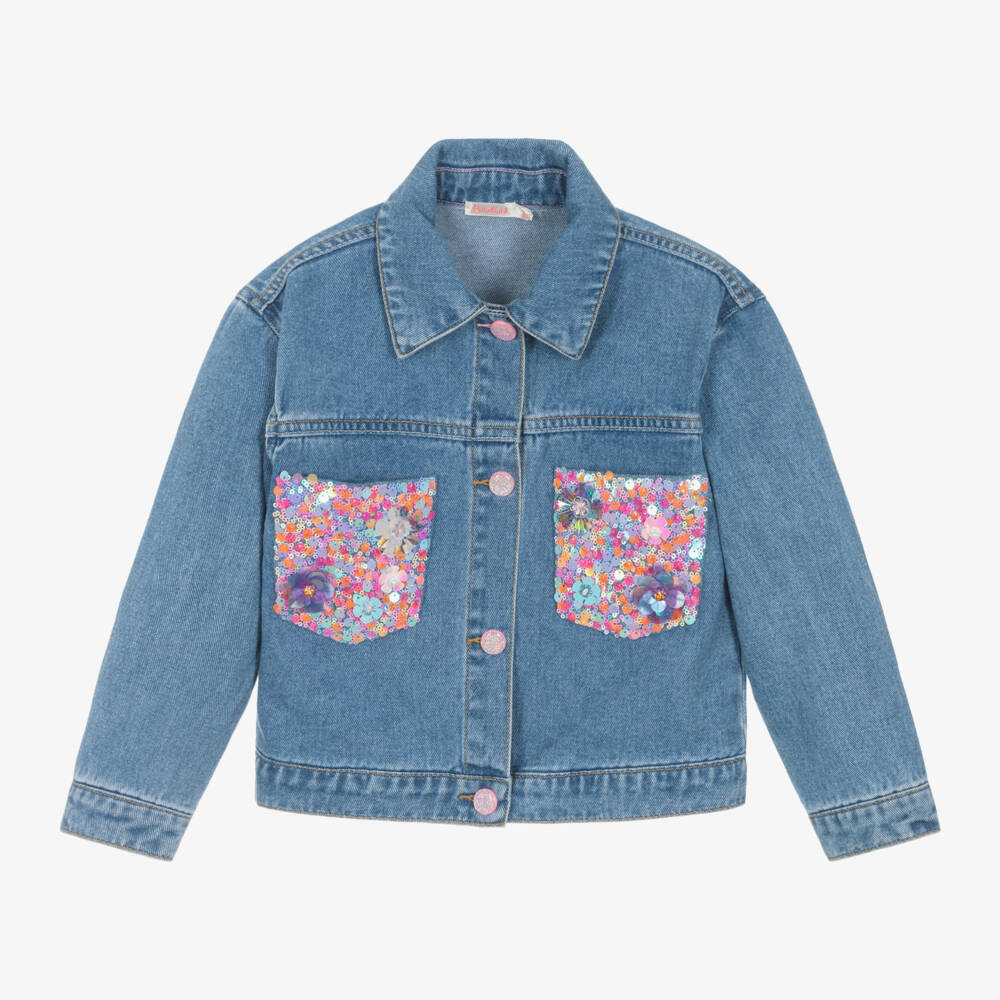Billieblush-Джинсовая куртка с пайетками для девочек | Childrensalon Outlet