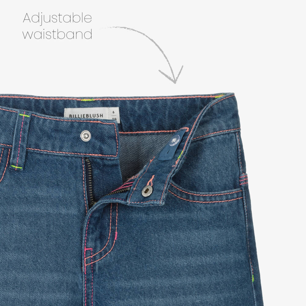 Billieblush-Girls Denim Wide-Leg Heart Jeans | Childrensalon Outlet