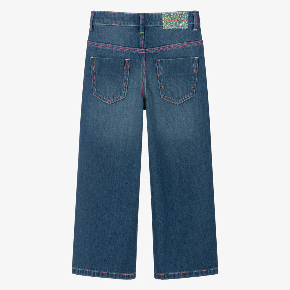 Billieblush-Girls Denim Wide-Leg Heart Jeans | Childrensalon Outlet