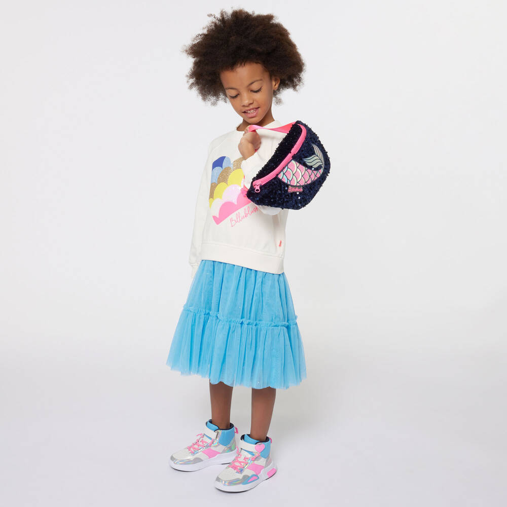 Billieblush-Girls Elegant White Elevated Sneakers | Childrensalon Outlet