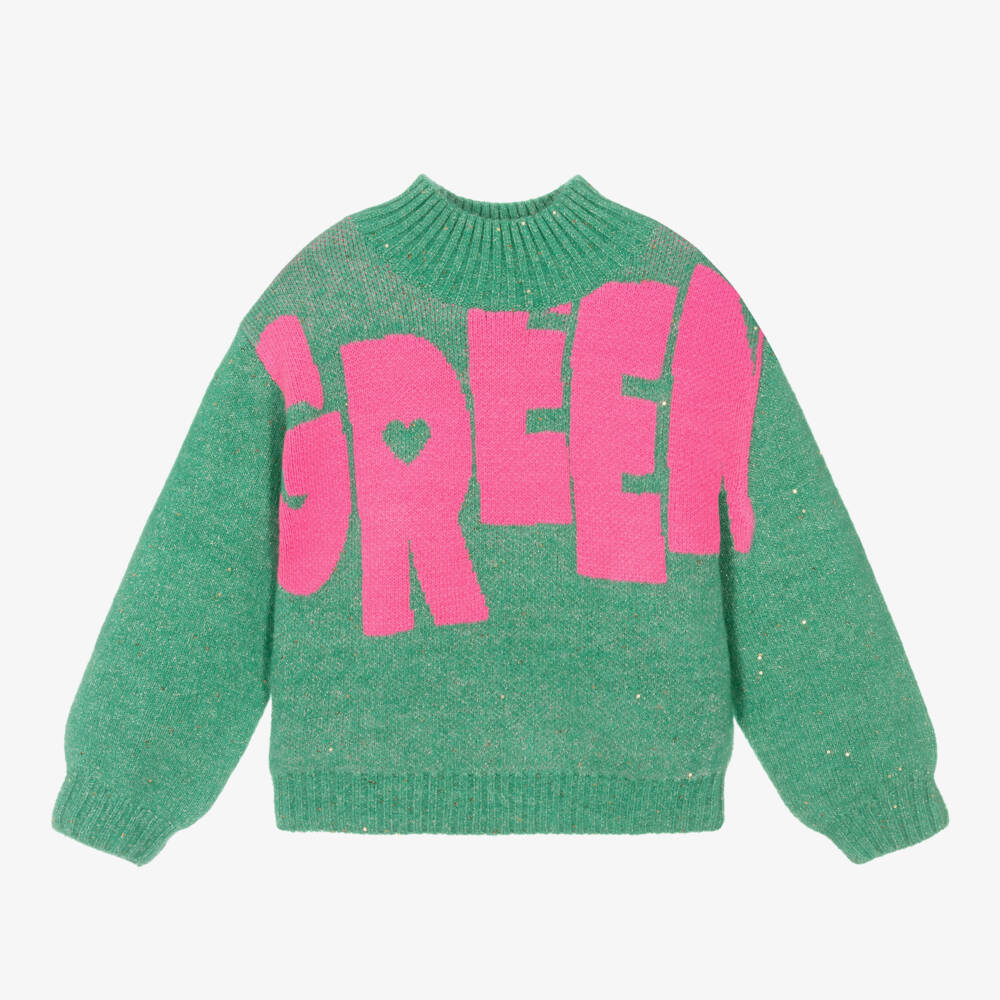 Billieblush-Girls Emerald Glitter Sweater | Childrensalon Outlet