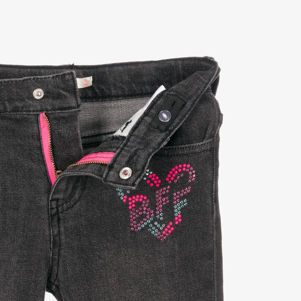 Billieblush-Girls Flared Black Denim Jeans | Childrensalon Outlet