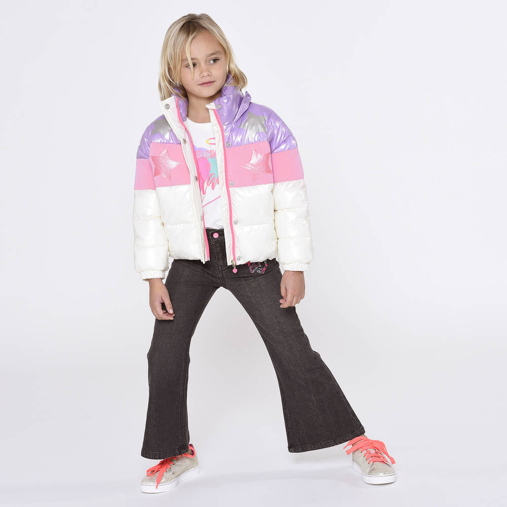 Billieblush-Girls Flared Black Denim Jeans | Childrensalon Outlet