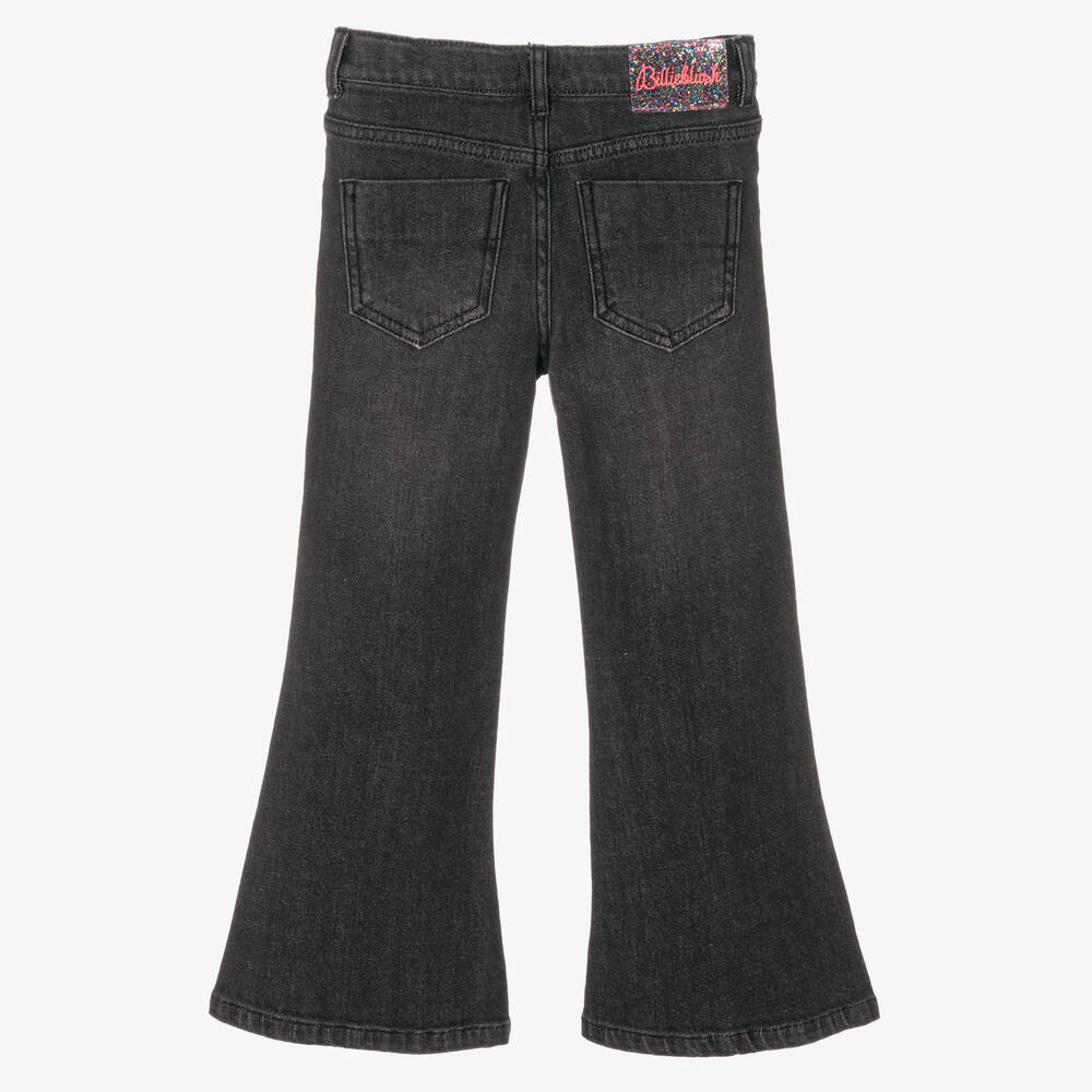 Billieblush-Girls Flared Black Denim Jeans | Childrensalon Outlet