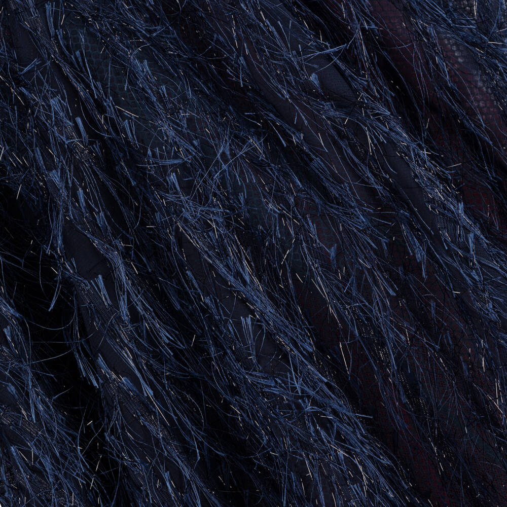 Billieblush-Girls Fluffy Navy Chiffon Frock | Childrensalon Outlet