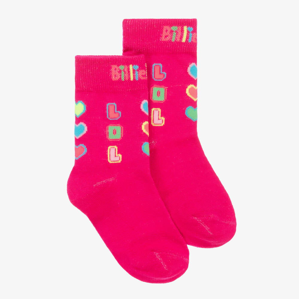 Billieblush - Girls Fuchsia Pink Cotton Socks | Childrensalon