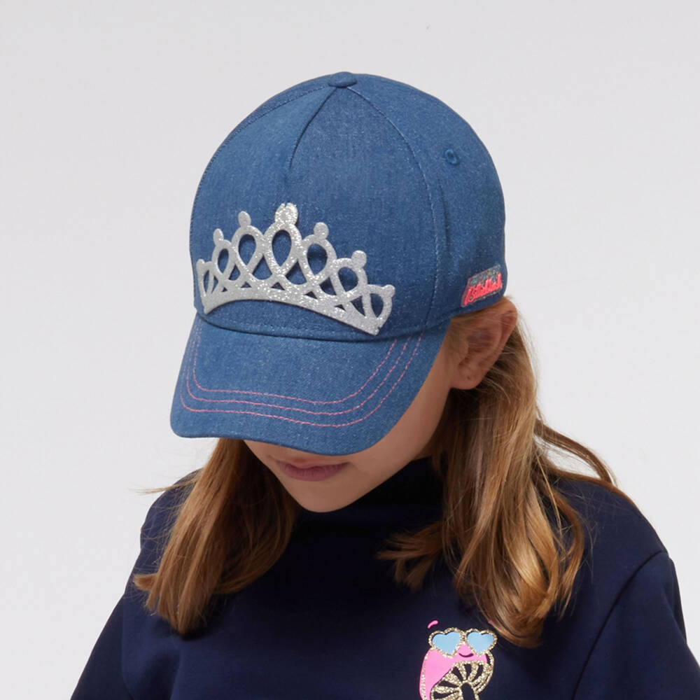 Billieblush-Girls Glitter Tiara Denim Hat | Childrensalon Outlet