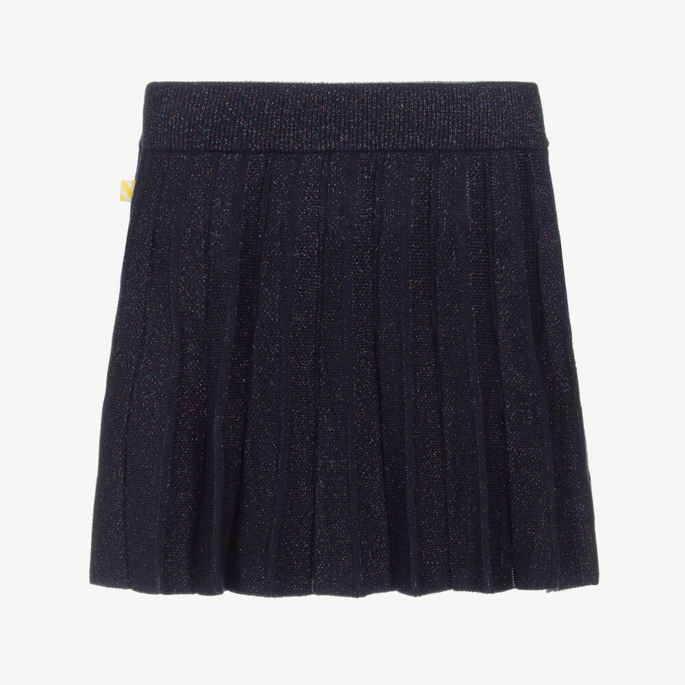 Billieblush-Блестящая синяя вязаная юбка для девочек | Childrensalon Outlet