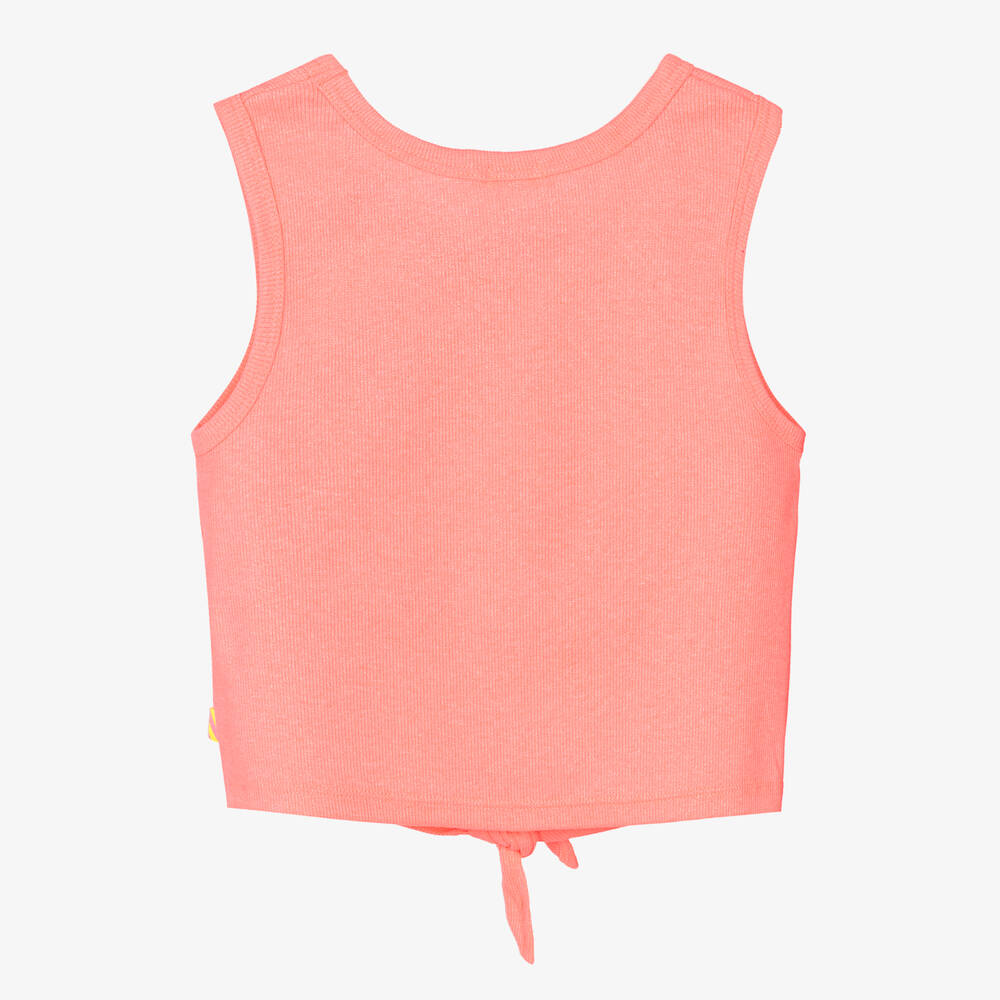 Billieblush-Girls Glittery Neon Pink Jersey Vest Top | Childrensalon Outlet