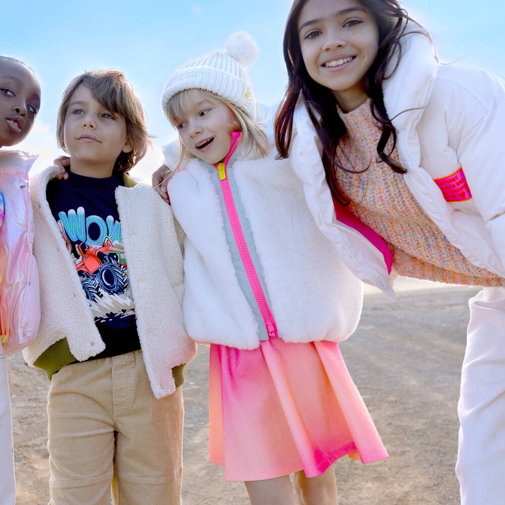 Billieblush-تنورة وردية نيون براقة للبنات | Childrensalon Outlet