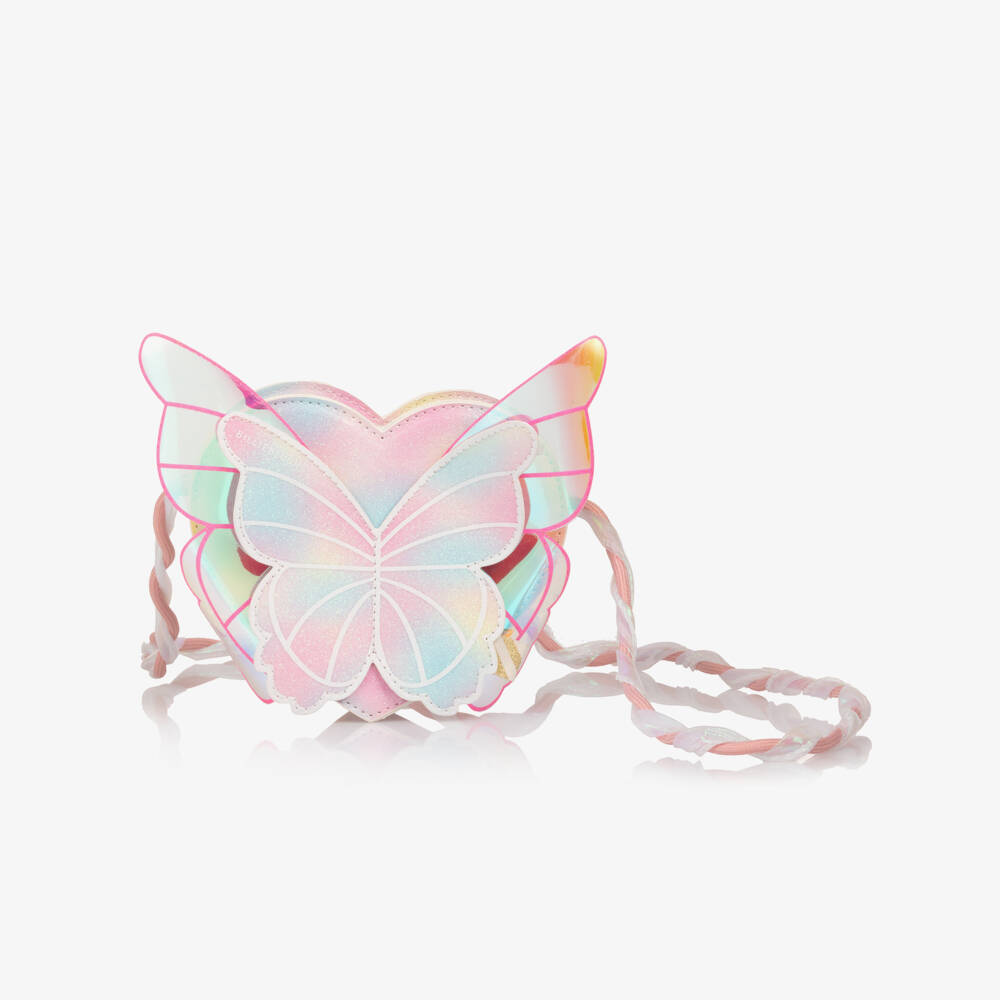 Billieblush-Girls Glittery Pastel Butterfly Shoulder Bag (14cm) | Childrensalon Outlet