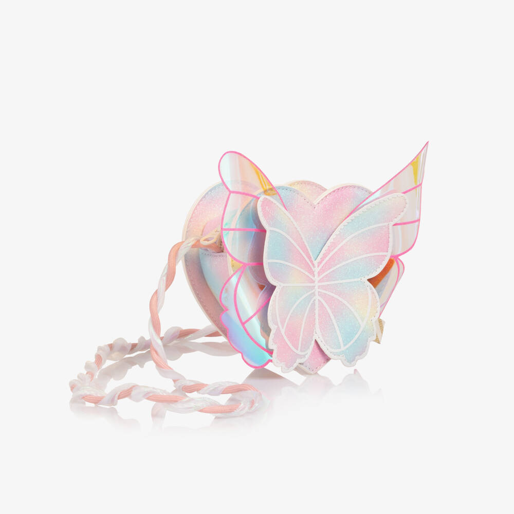 Billieblush-Girls Glittery Pastel Butterfly Shoulder Bag (14cm) | Childrensalon Outlet