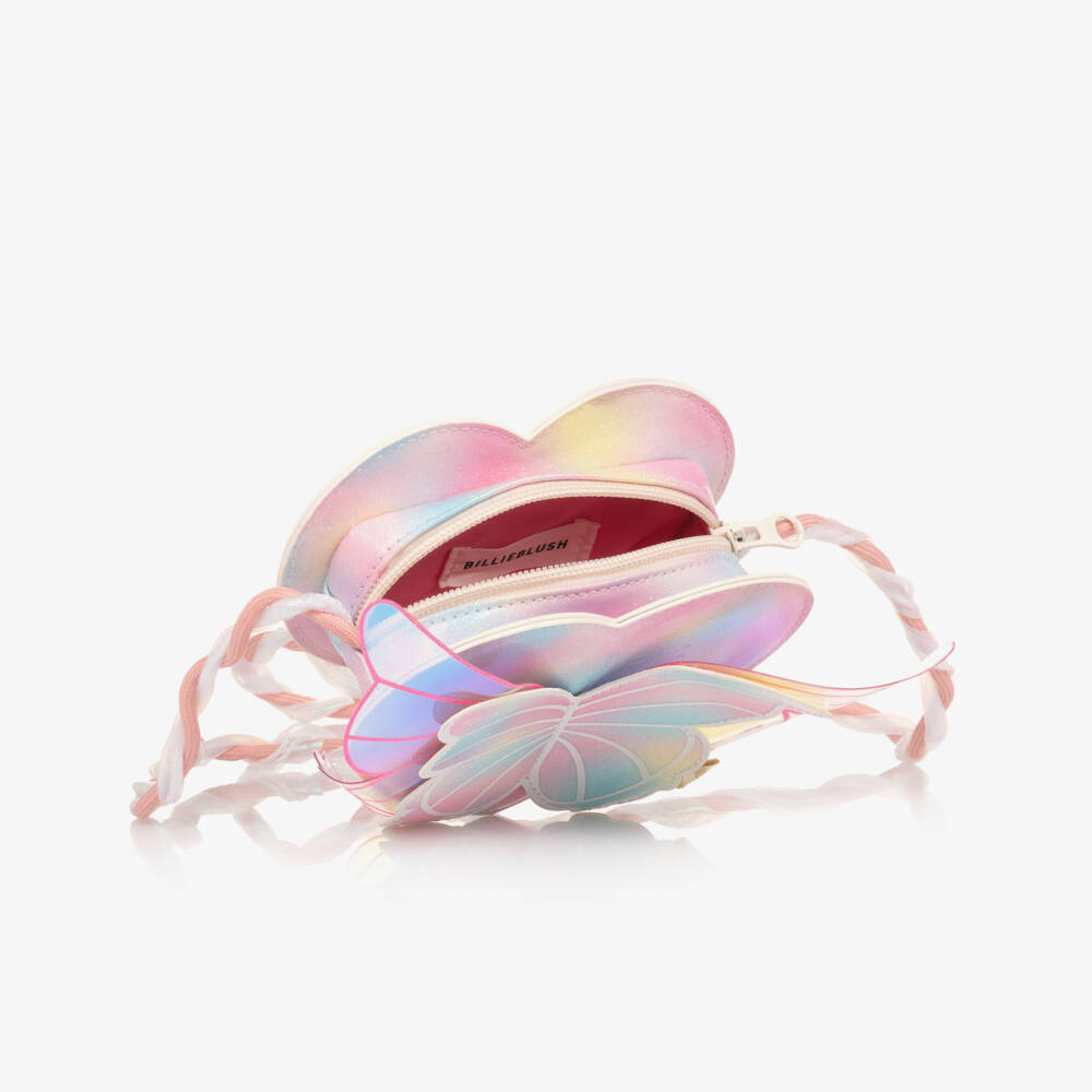 Billieblush-Girls Glittery Pastel Butterfly Shoulder Bag (14cm) | Childrensalon Outlet