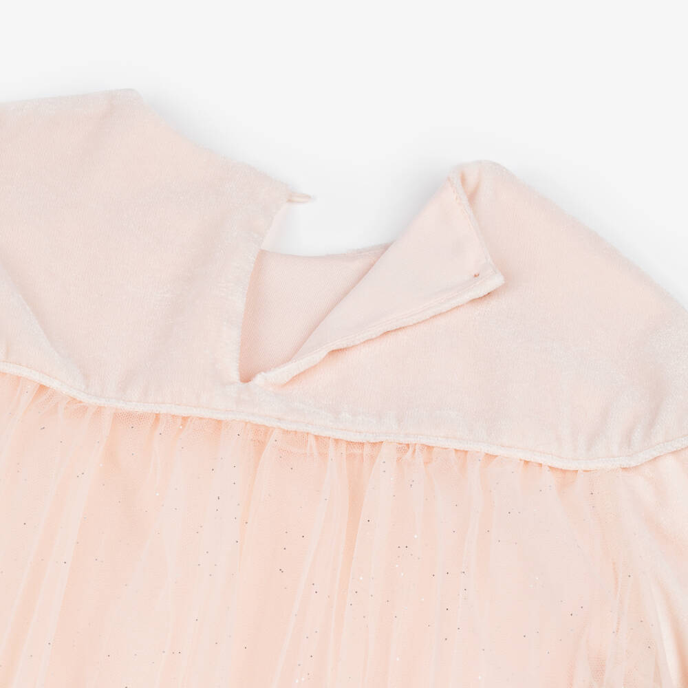 Billieblush-فستان تول خوخي براق للبنات | Childrensalon Outlet