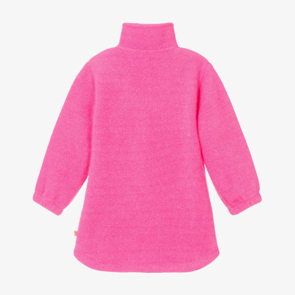 Billieblush-فستان بطبعة وردة لون زهري نيون براق | Childrensalon Outlet