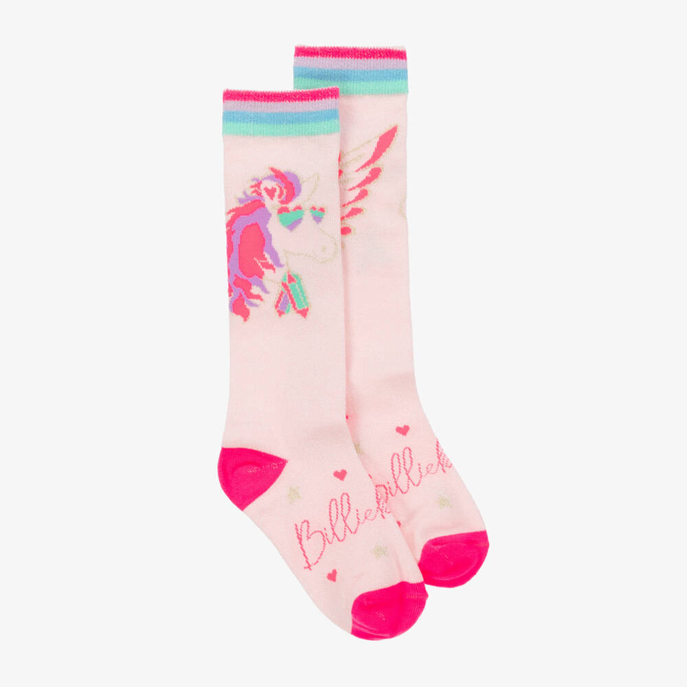 Billieblush-Girls Glittery Pink Pegasus Socks | Childrensalon Outlet