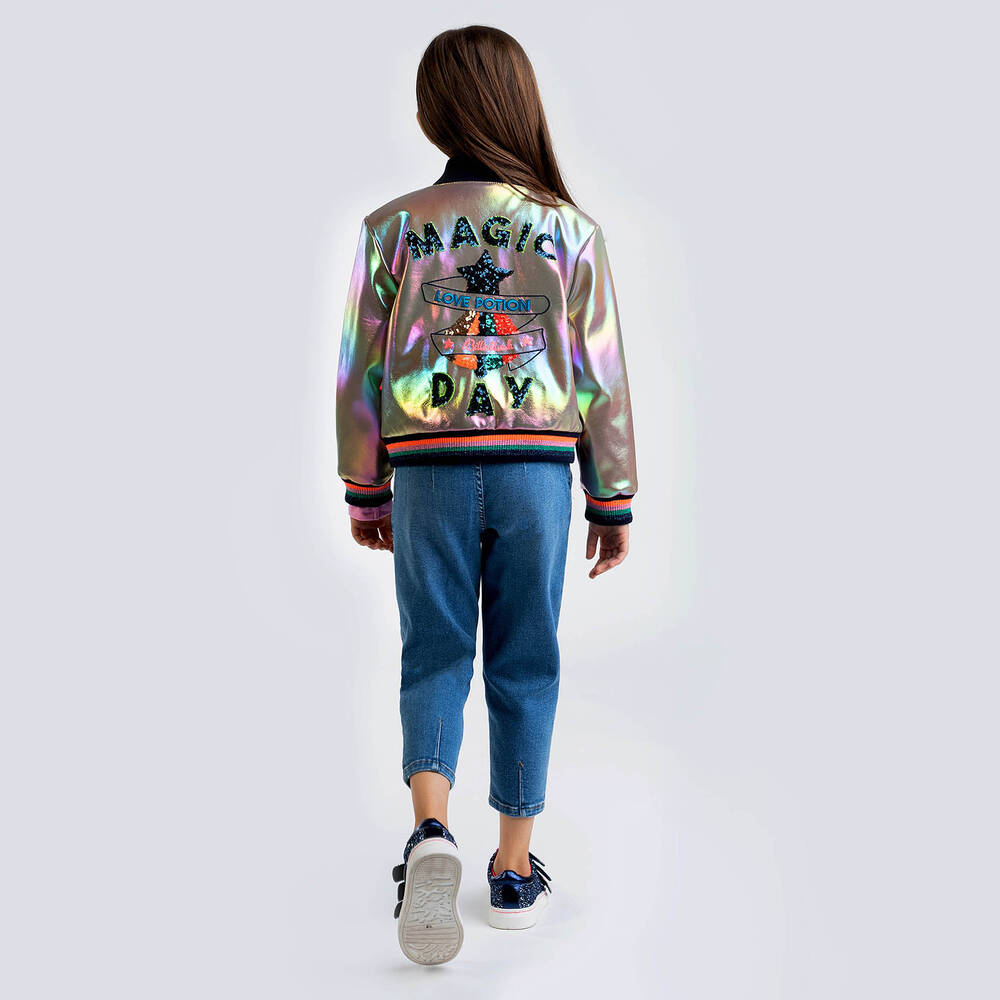 Billieblush-Girls Gold Bomber Jacket | Childrensalon Outlet
