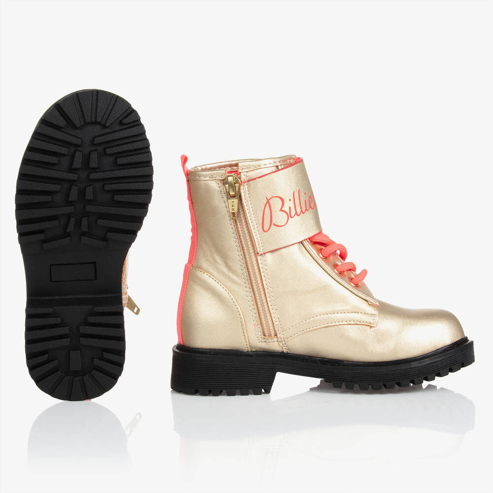 Girls gold ankle boots sales