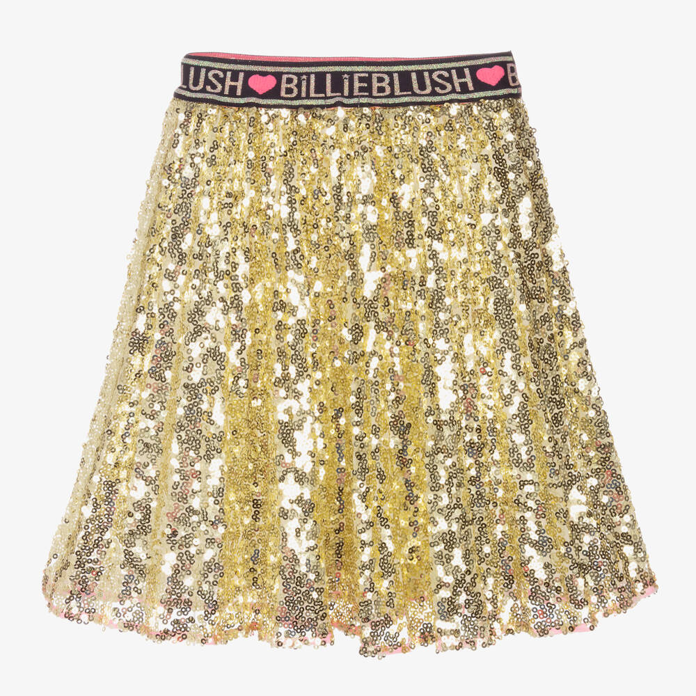 Billieblush-Золотистая юбка с пайетками для девочек | Childrensalon Outlet