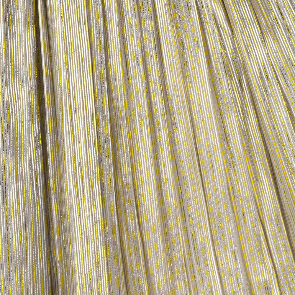 Billieblush-فستان بكسرات لون فضي وذهبي ميتاليك | Childrensalon Outlet