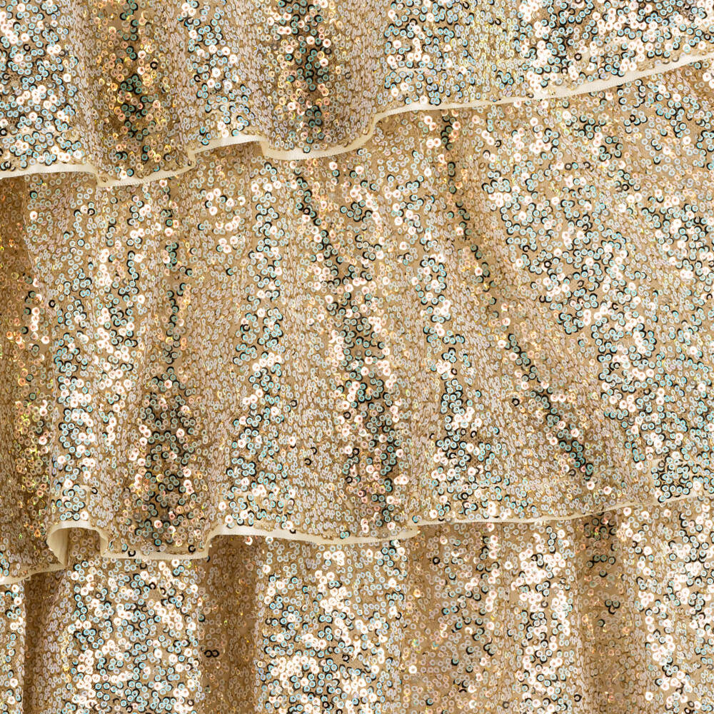 Billieblush-فستان تول بطبقات لون ذهبي | Childrensalon Outlet