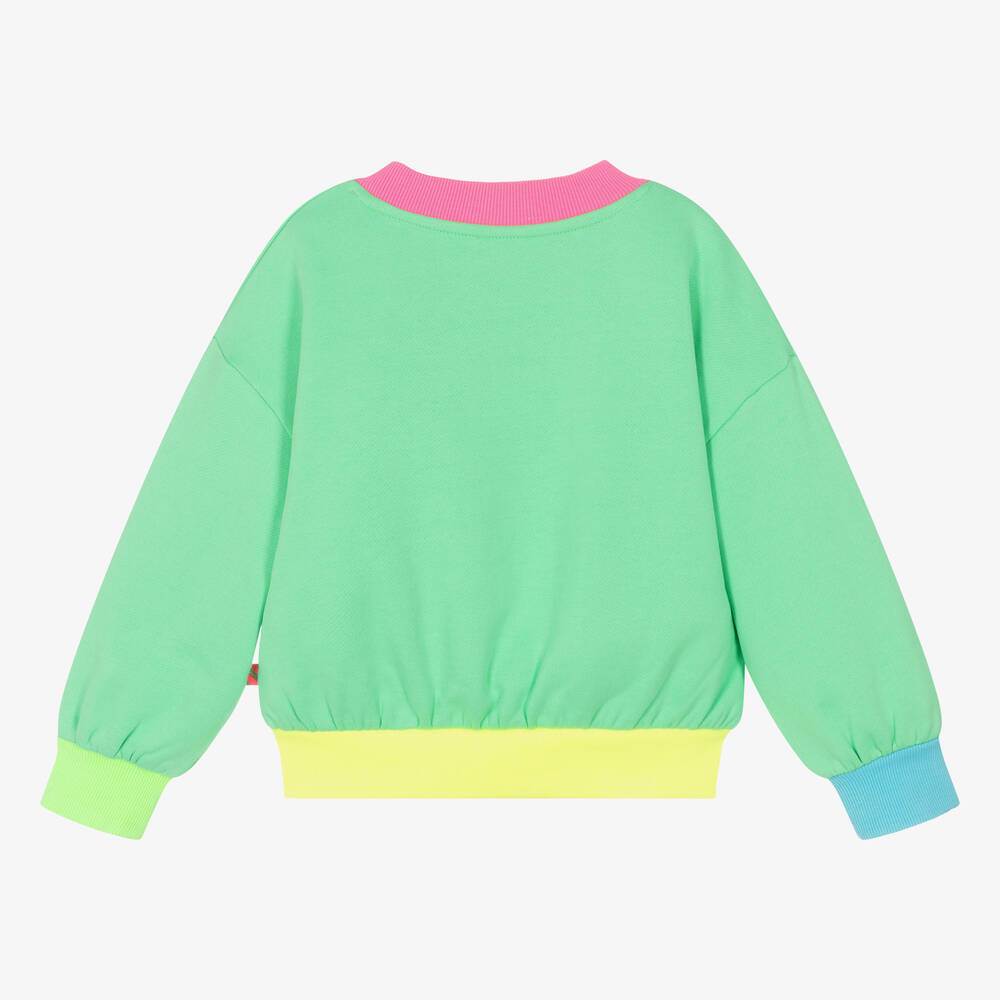Billieblush-Girls Green Cotton DC Sweatshirt | Childrensalon Outlet
