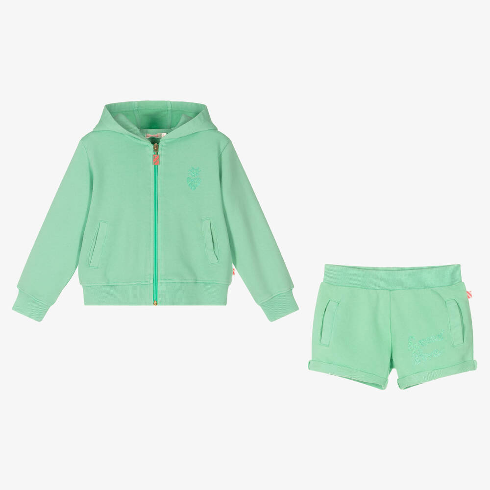 Billieblush Surv tement short coton vert ananas Childrensalon