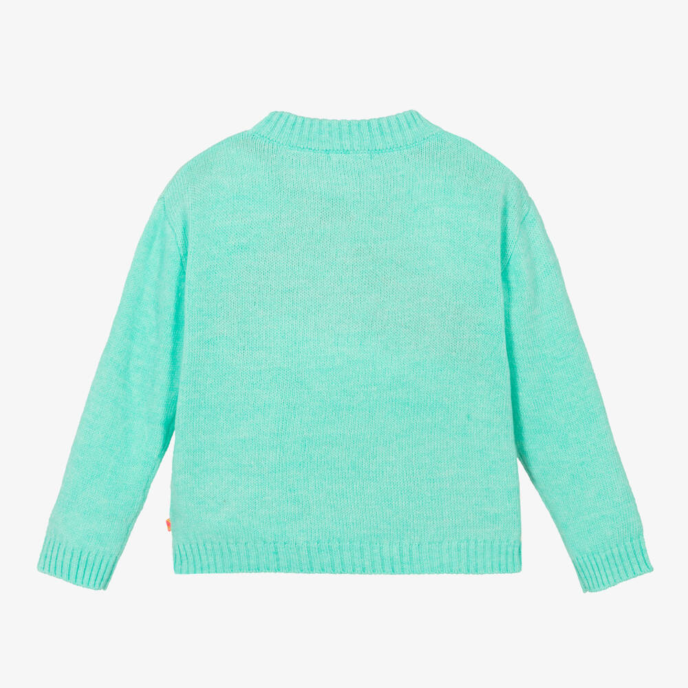 Billieblush-Girls Green Knit Sun Sweater | Childrensalon Outlet