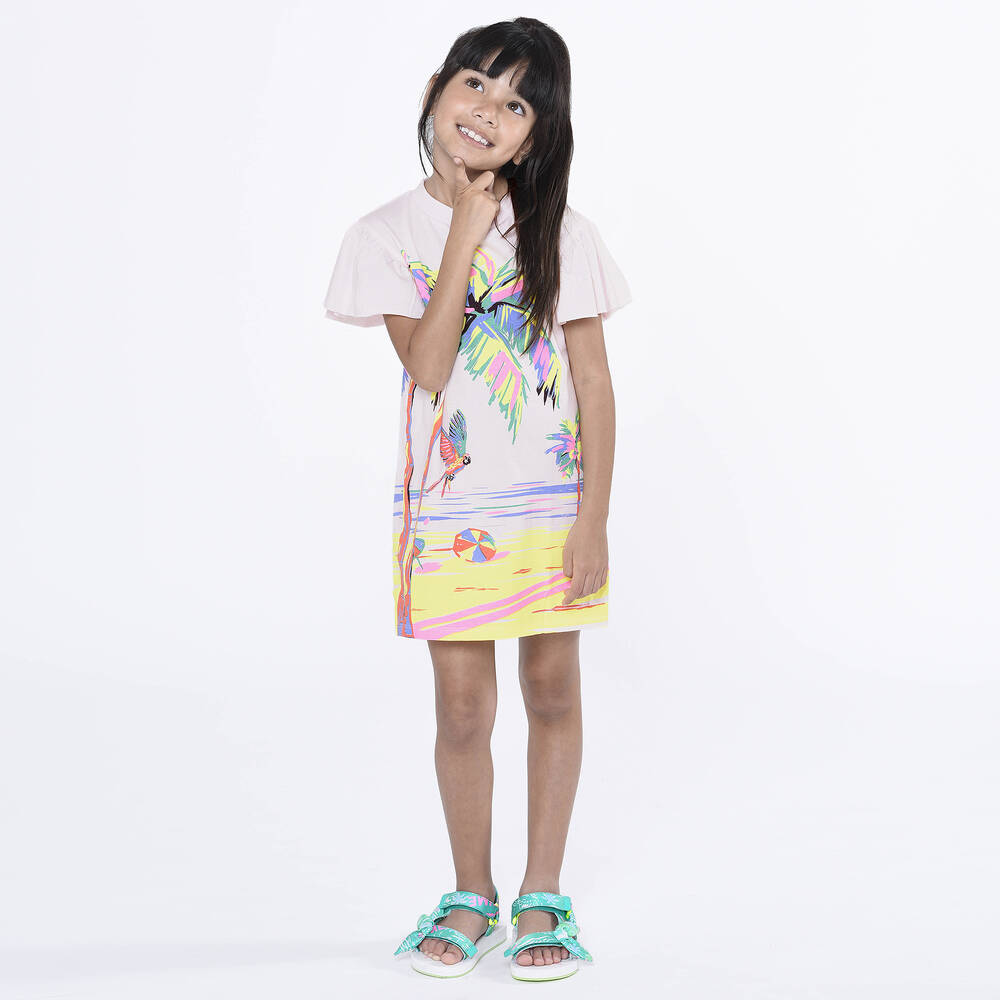 Billieblush-Girls Green Palm Print Sandals | Childrensalon Outlet