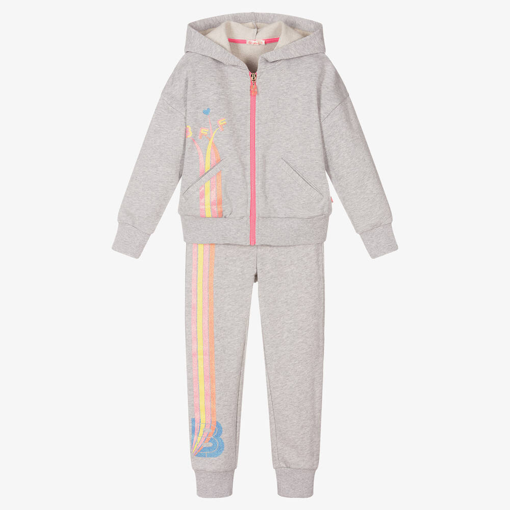 Billieblush - Girls Grey Marl Tracksuit | Childrensalon