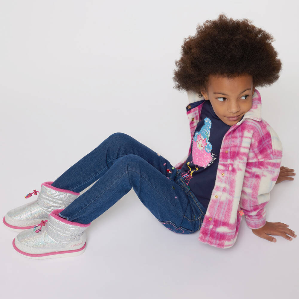 Billieblush-Girls Indigo Gem-Embellished Denim Trousers | Childrensalon Outlet
