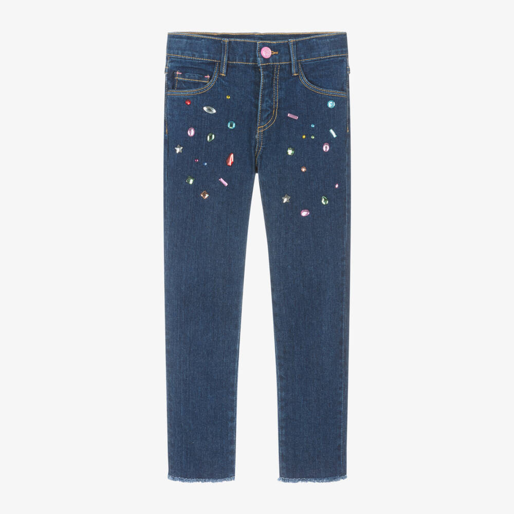 Billieblush-Джинсы с индиго и украшением для девочек | Childrensalon Outlet