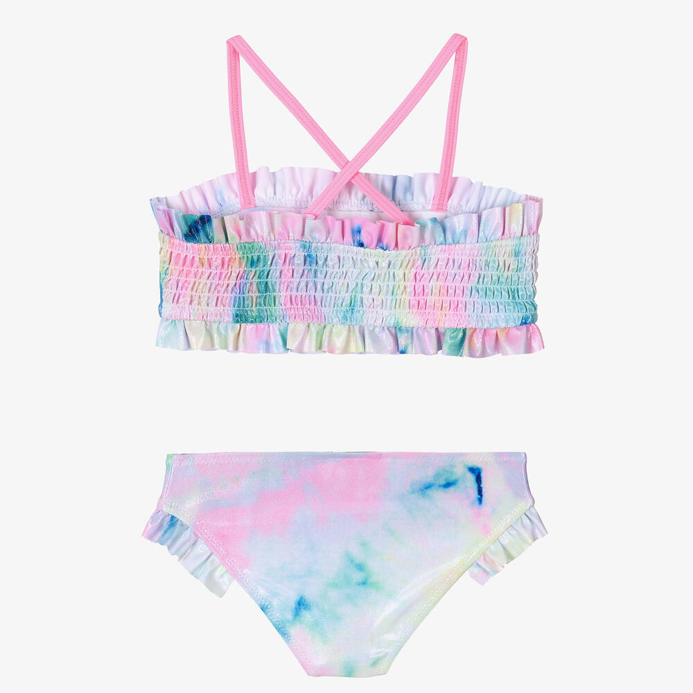 Billieblush-Girls Iridescent Pink Frill Bikini | Childrensalon Outlet