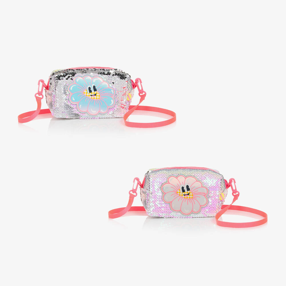 Billieblush-Girls Iridescent Pink Sequin Bag (16cm) | Childrensalon Outlet