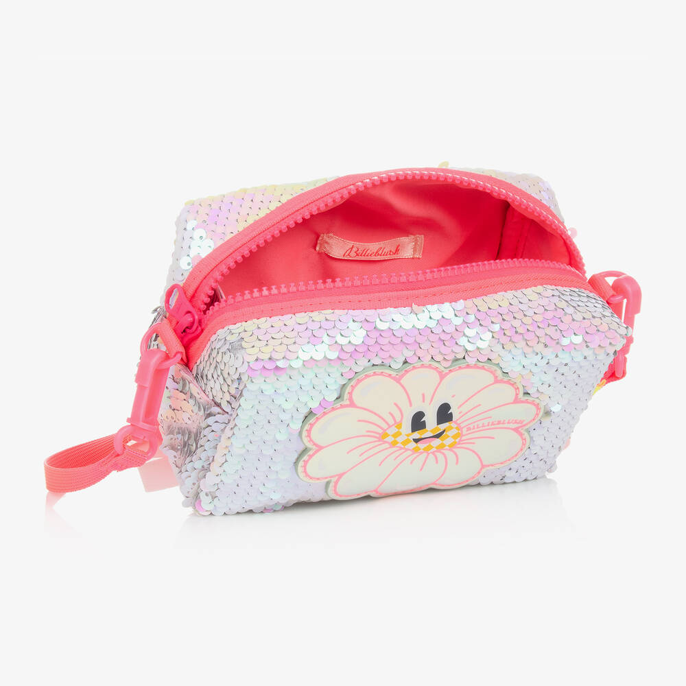 Billieblush-Girls Iridescent Pink Sequin Bag (16cm) | Childrensalon Outlet