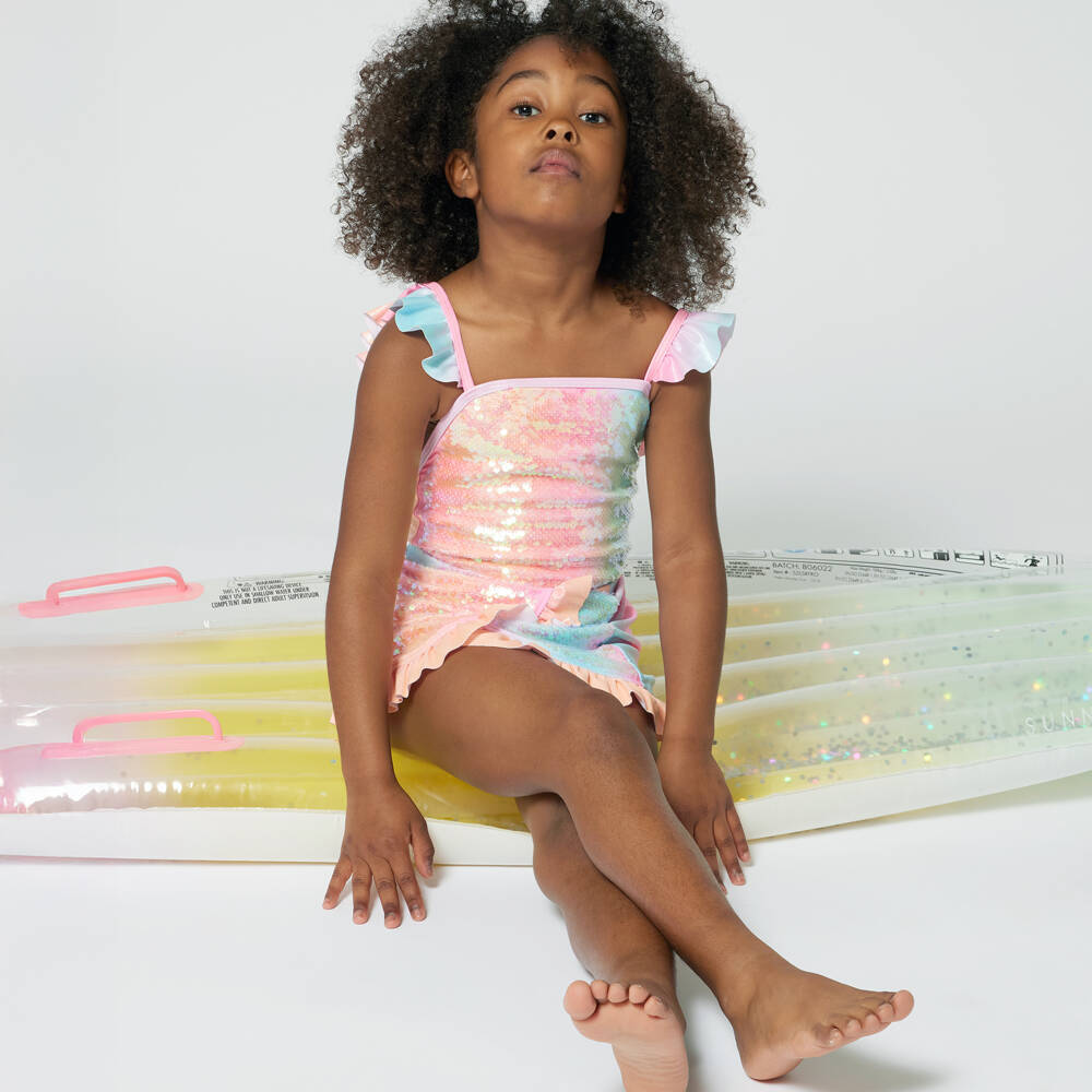 Billieblush-Girls Iridescent Sequin Swimwear | Childrensalon Outlet