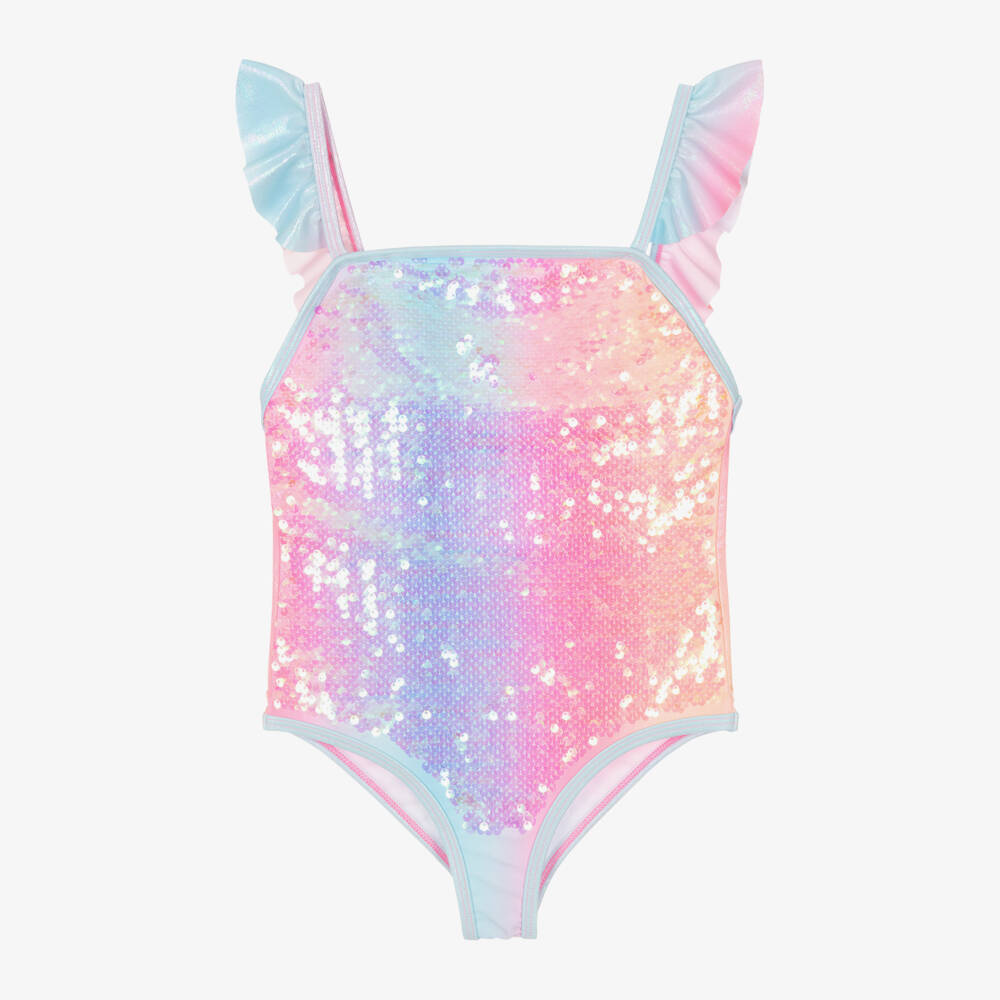 Billieblush-Girls Iridescent Sequin Swimwear | Childrensalon Outlet