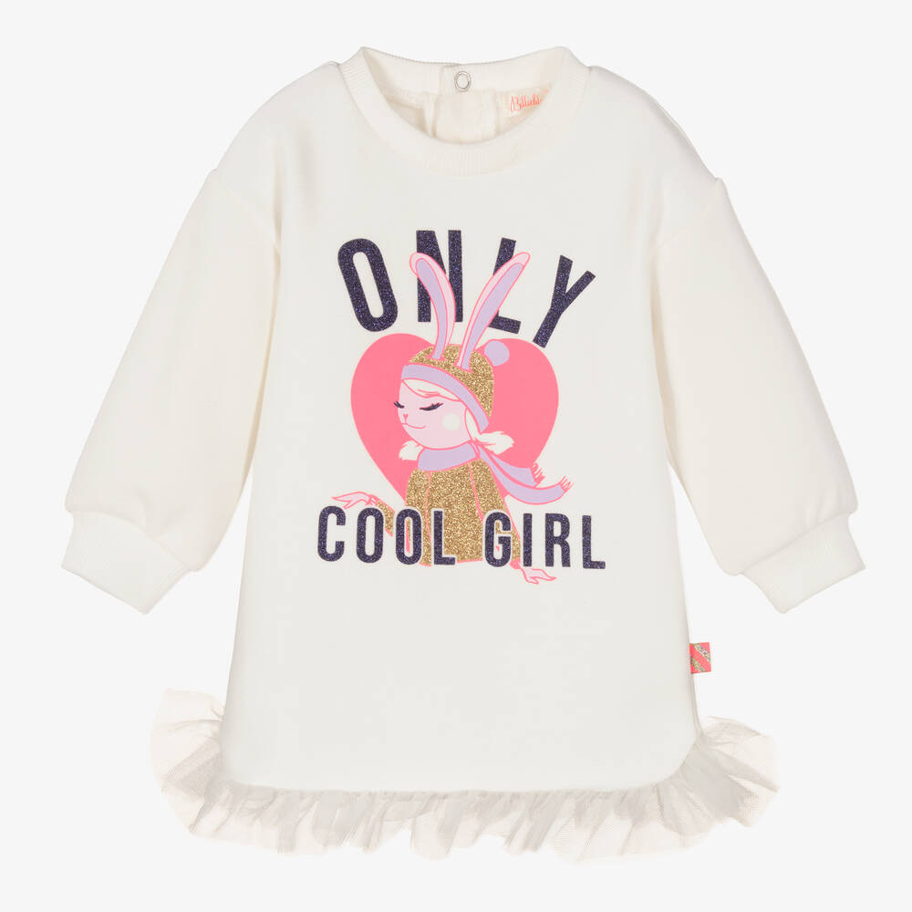 Billieblush - Кремовое платье с кроликом для девочек | Childrensalon