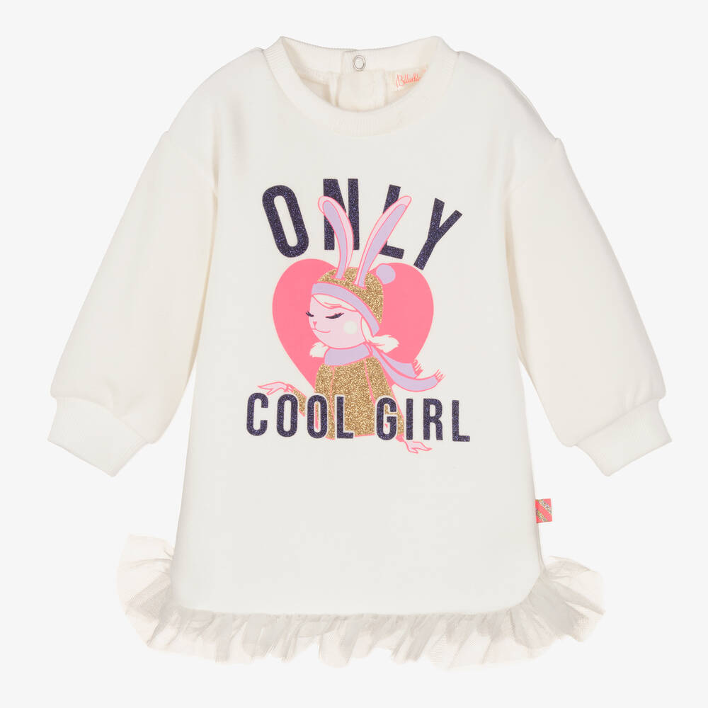Billieblush-Girls Ivory Bunny Rabbit Dress | Childrensalon Outlet