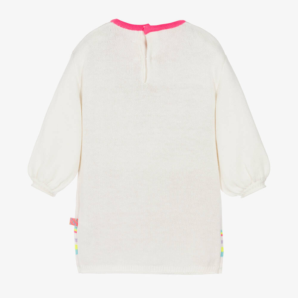 Billieblush-Girls Ivory Cotton Knit Bunny Dress | Childrensalon Outlet