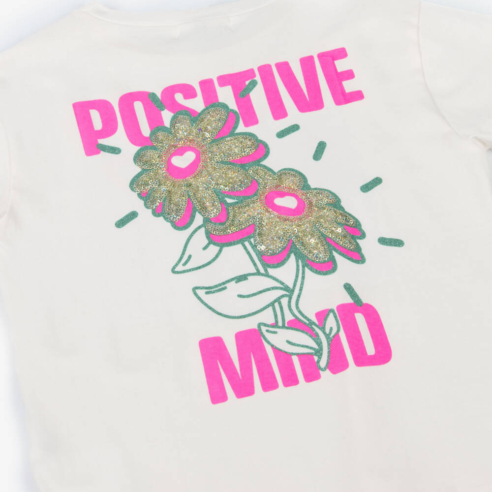 Billieblush-Футболка кремовая с цветочным принтом для девочек | Childrensalon Outlet