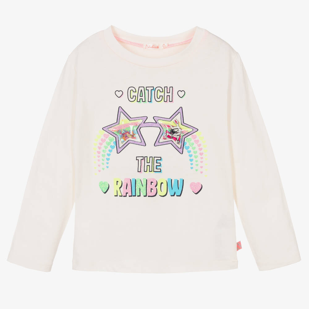 Billieblush - Haut ivoire en coton arc-en-ciel | Childrensalon