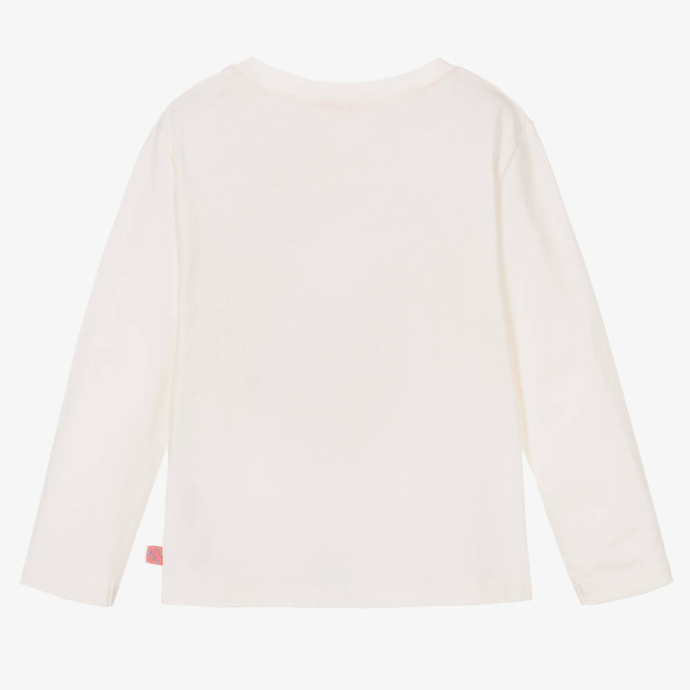 Billieblush-Кремовый хлопковый топ с радужным рисунком | Childrensalon Outlet