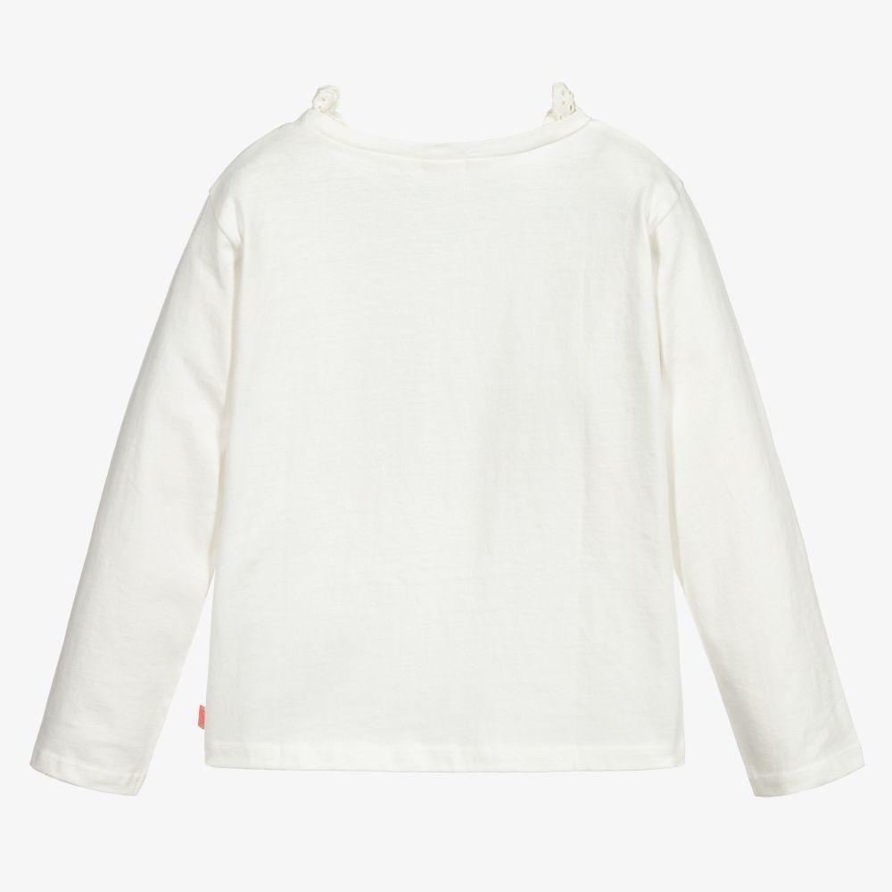 Billieblush-Girls Ivory Cotton Top | Childrensalon Outlet