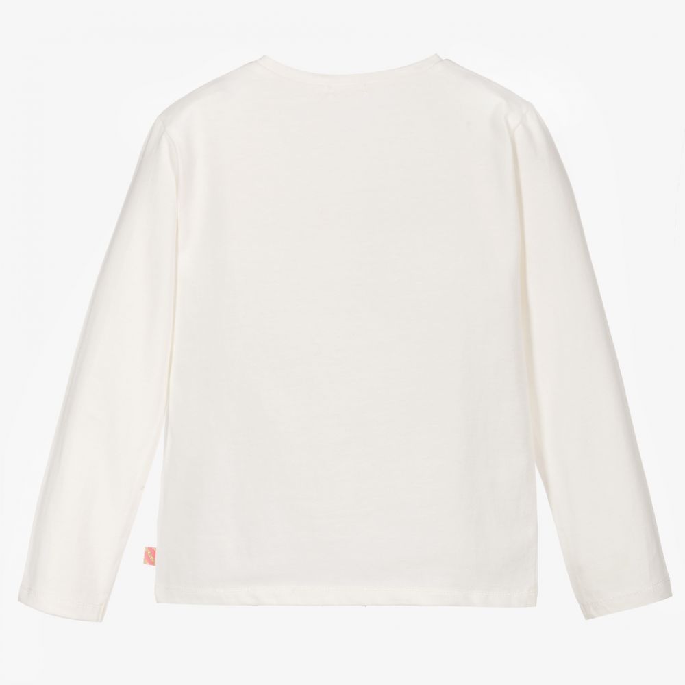Billieblush-Girls Ivory Cotton Top | Childrensalon Outlet