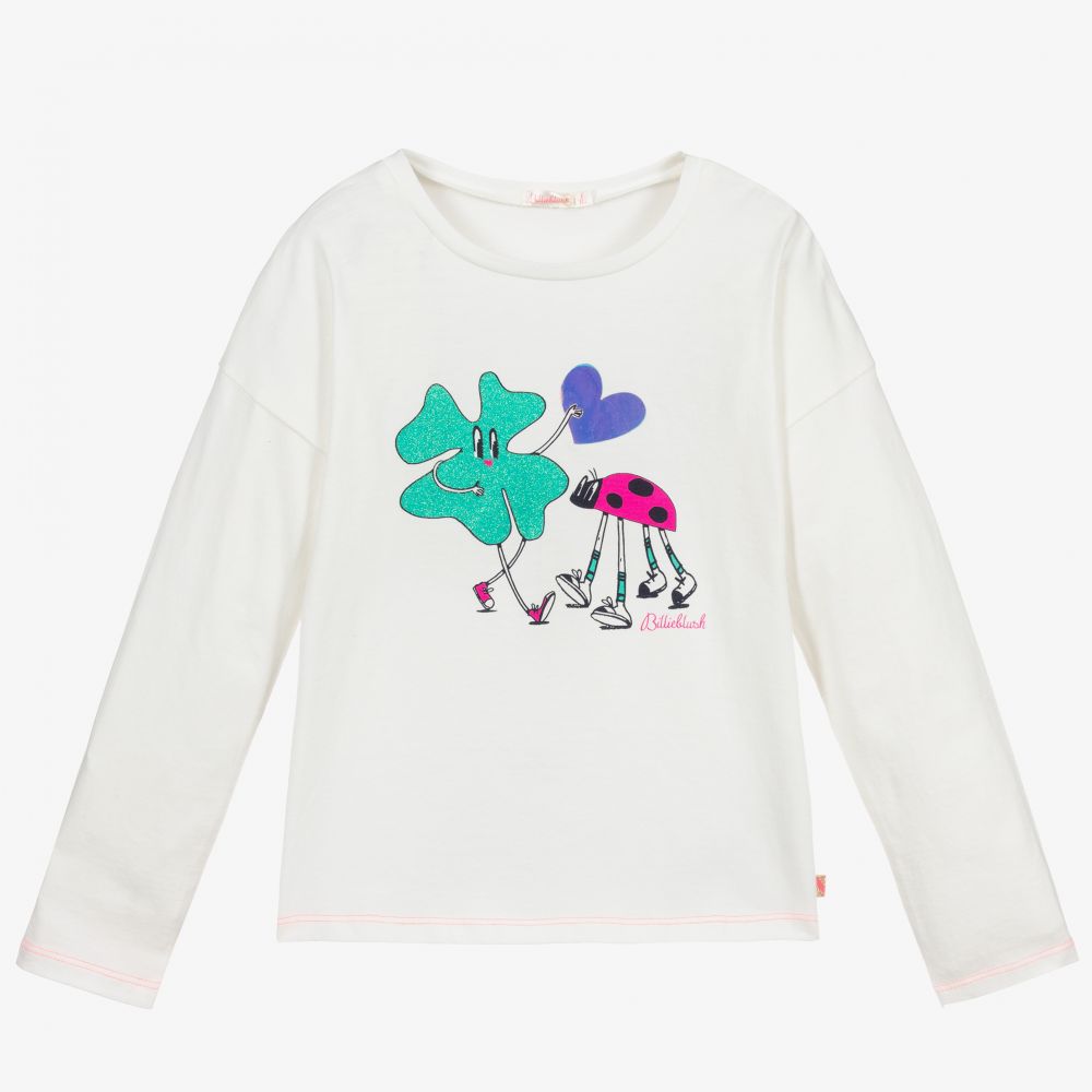 Billieblush - Girls Ivory Cotton Top | Childrensalon