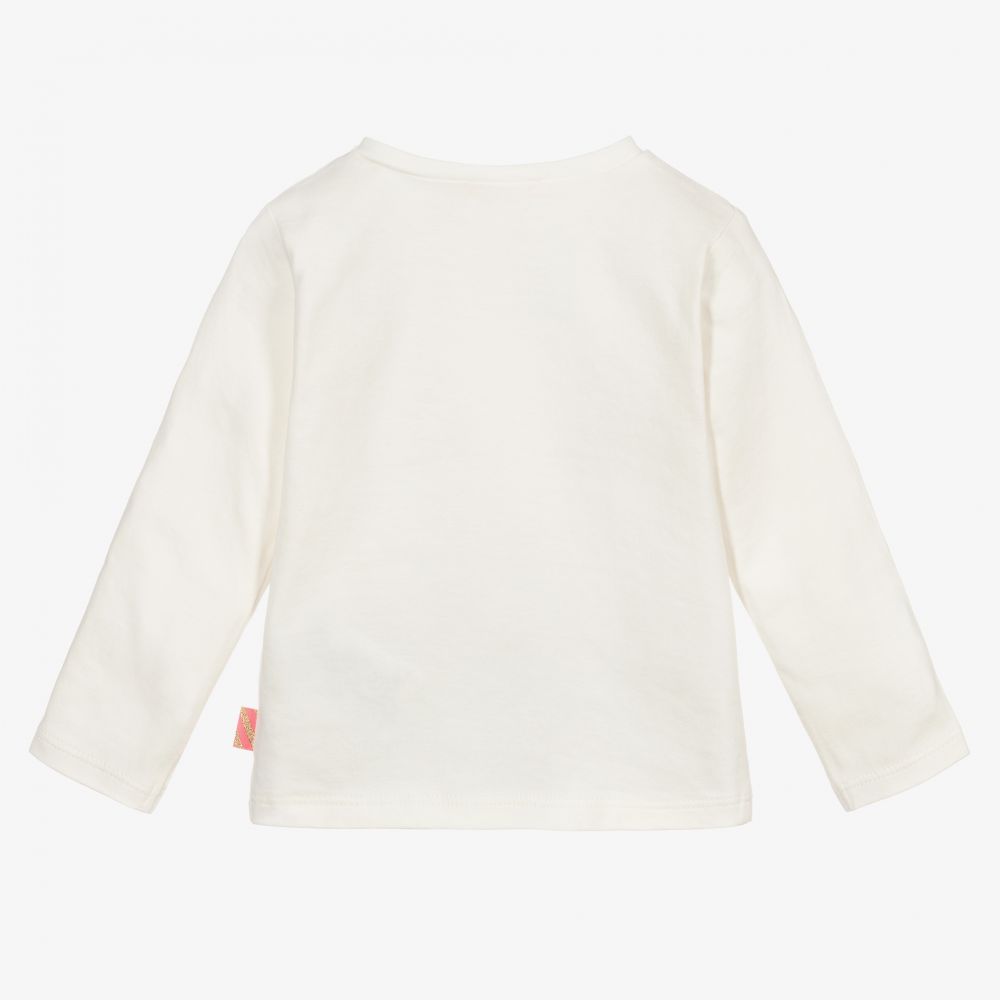 Billieblush-Girls Ivory Cotton Top | Childrensalon Outlet
